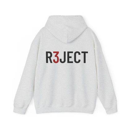 R3JECT back slogan Hooded Sweatshirt