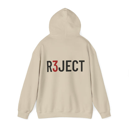 R3JECT back slogan Hooded Sweatshirt