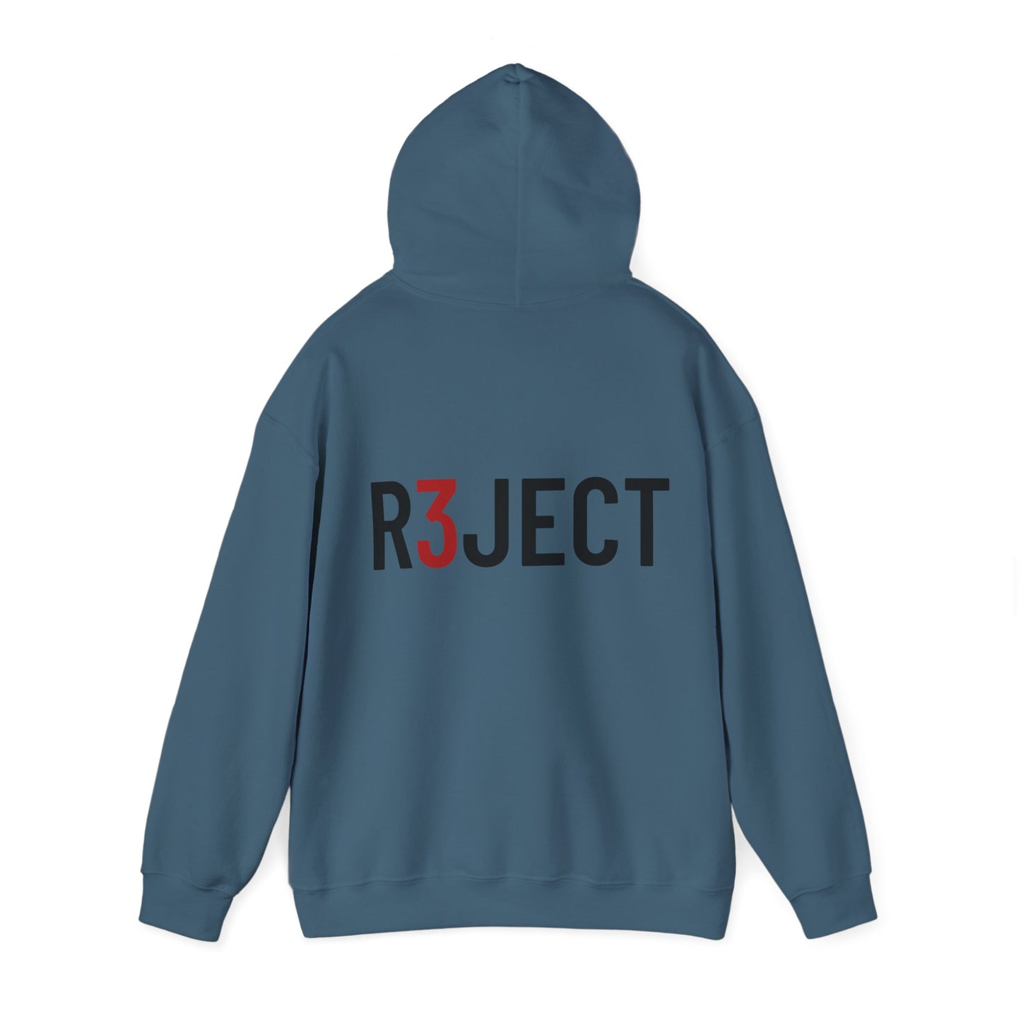 R3JECT back slogan Hooded Sweatshirt