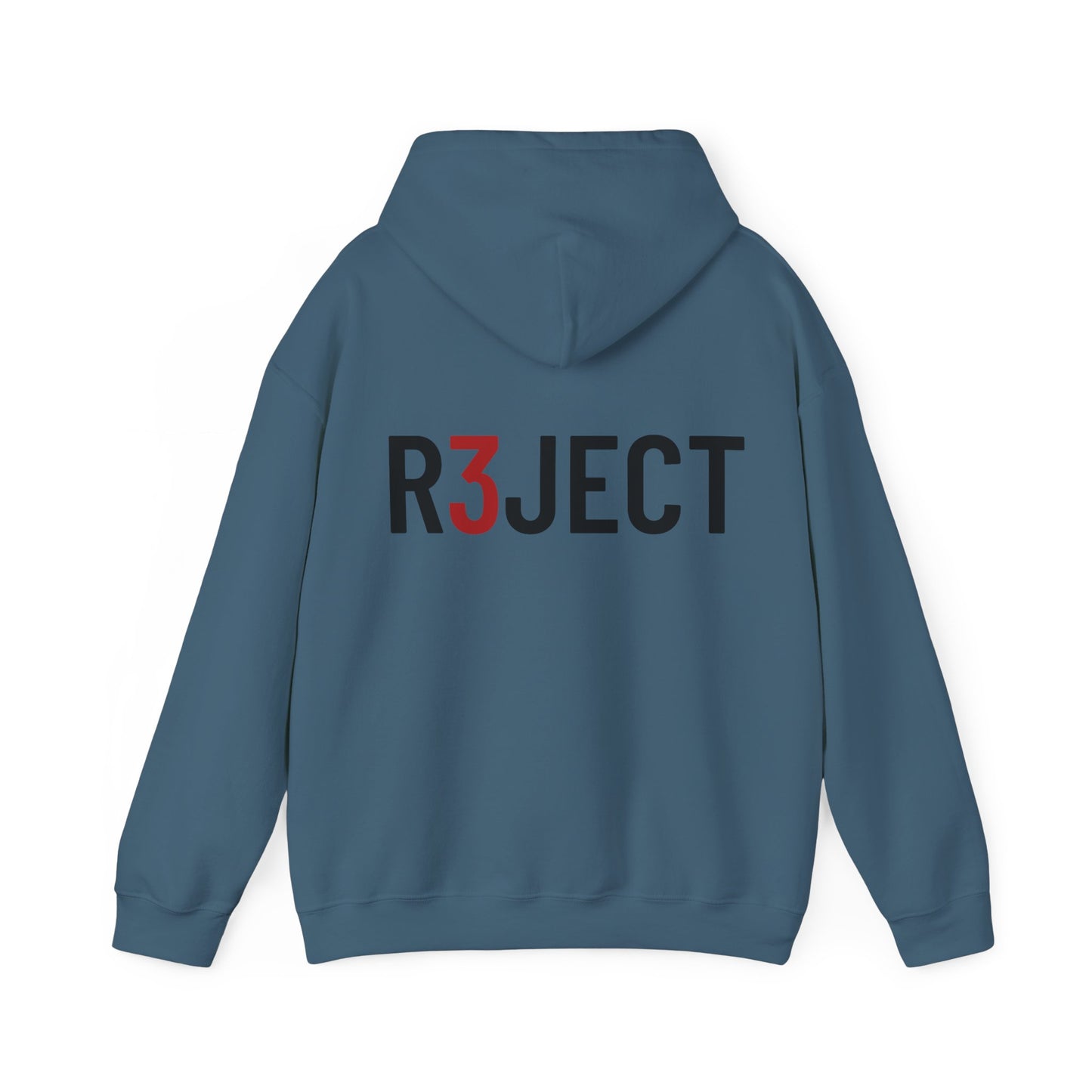 R3JECT back slogan Hooded Sweatshirt