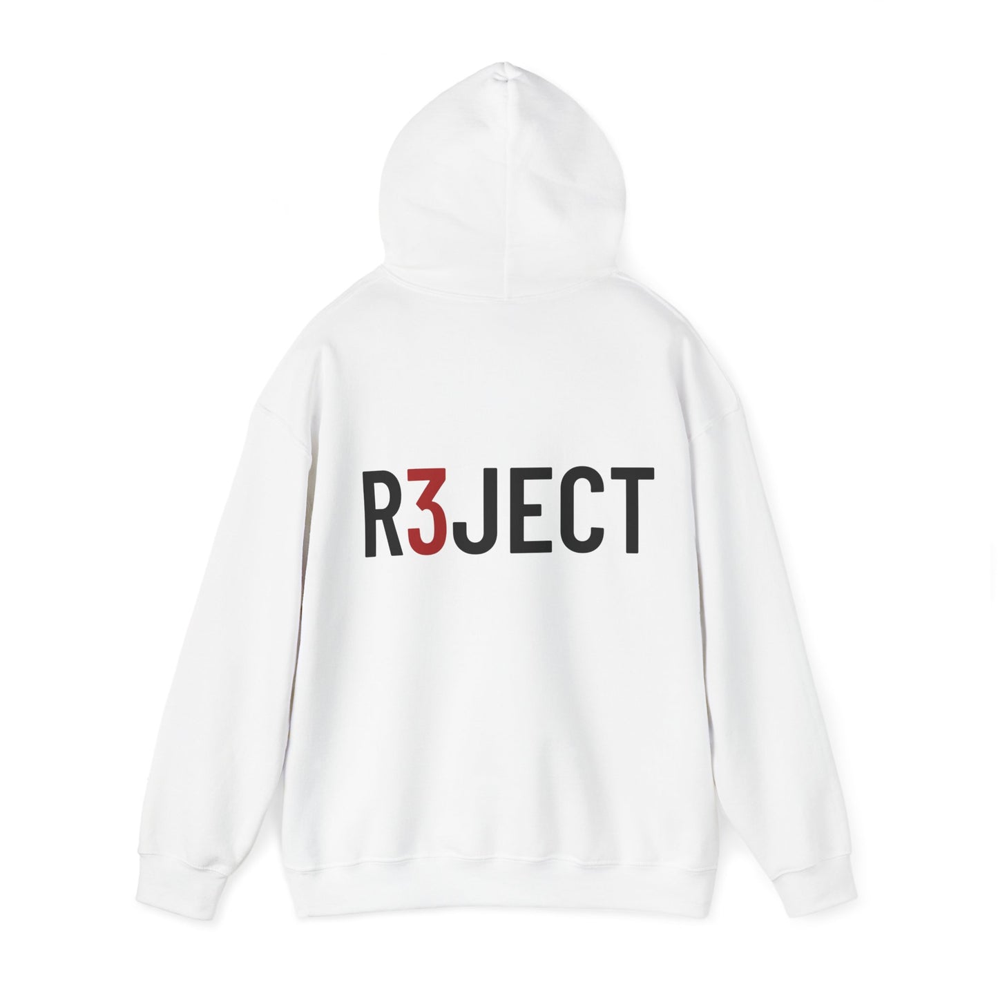 R3JECT back slogan Hooded Sweatshirt