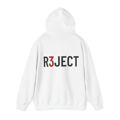 R3JECT back slogan Hooded Sweatshirt