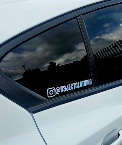 Personalised Social Media Tags Custom Vinyl Vehicle Decal Sticker Window Bumper
