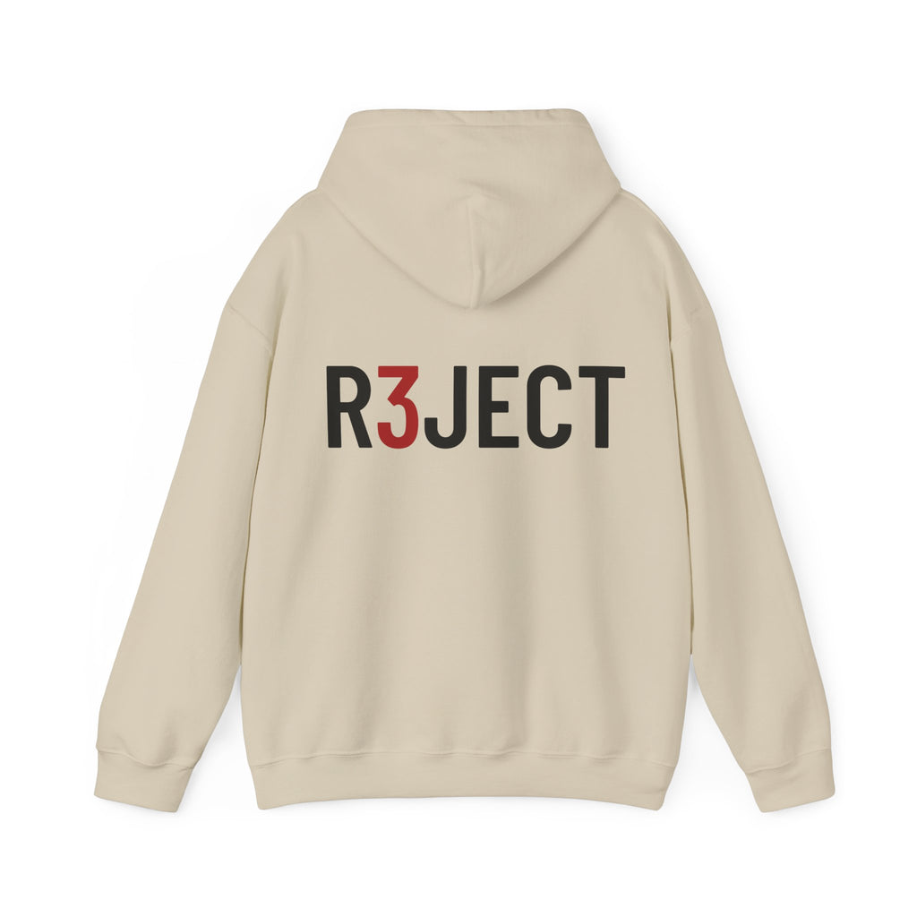 R3JECT back slogan Hooded Sweatshirt