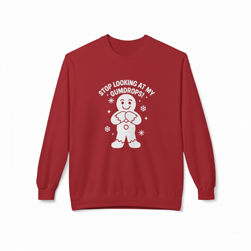Stop looking at my gumdrops - Christmas Jumper