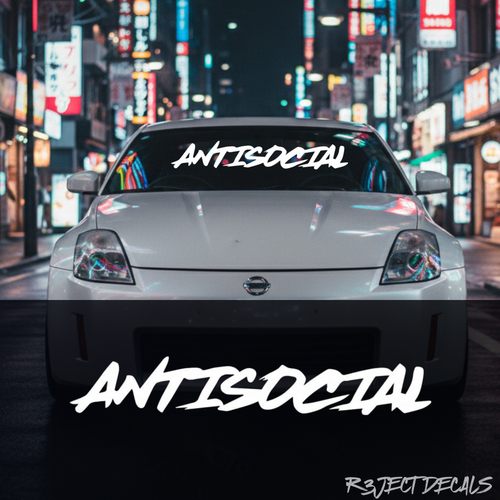 Antisocial Car Sticker