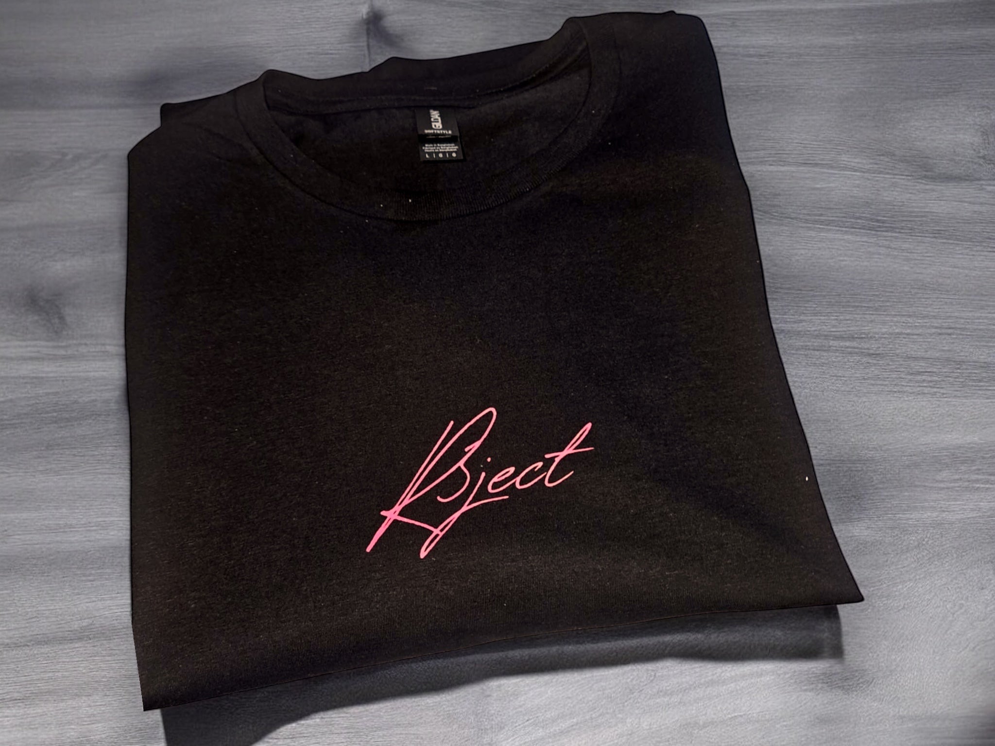 R3ject Pink Signature T-Shirt - Black